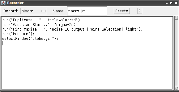 Imagej Macros